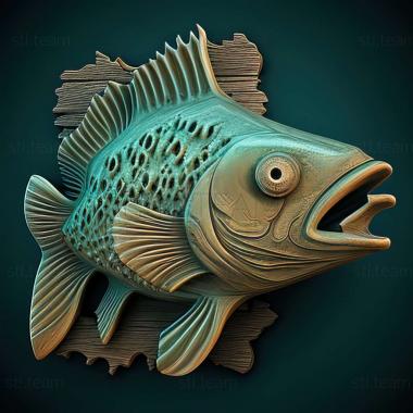 3D model Amatitlania fish (STL)